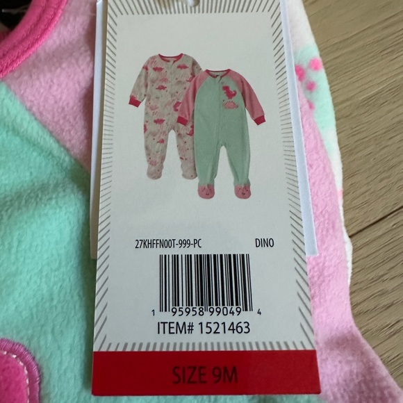 Dinosaur Pajamas 2-pack Size 9mo NWT - Picture 2 of 7